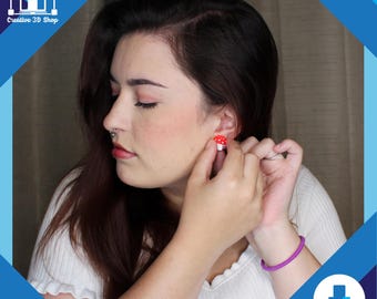 Mushroom Earrings STL File – 3D Printable Toadstool Stud Earrings | Cute STL Pack for Jewelry Making – Digital 3D Print File Download