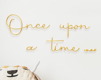Once upon a time Wire Sign |  Reading Corner Decor | Library Sign | Story Time | Nursery Décor | Playroom Décor