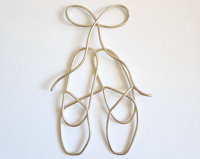 Ballet Point Shoes Wire Art: Handmade Ballerina Gift