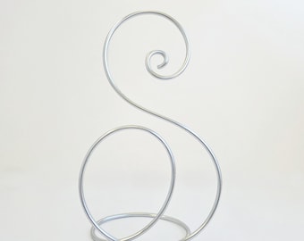 7" Tabletop Wire Letter S, Color Silver, 3.5mm Thickness