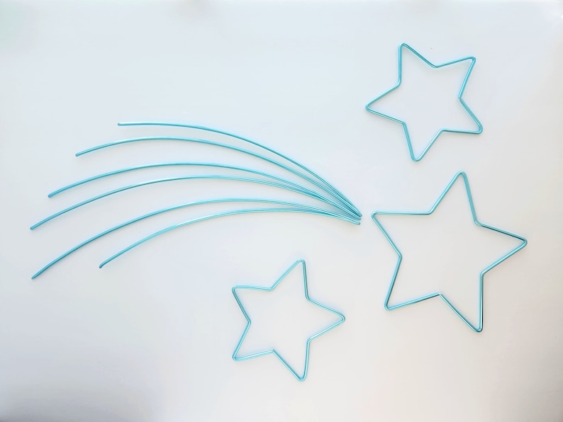 Shooting Star Set Individual Stars Handmade Wire Star Wall - Etsy