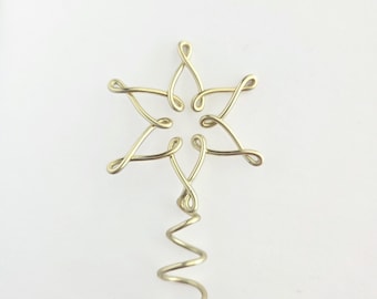 2" Wire Star Tree Topper: Handmade Personalized Mini Christmas Tree Decoration