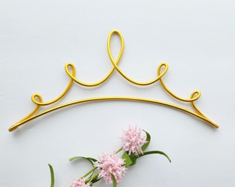 Tiara Crown Wire Wall Art Decor (Small and Medium) | Princess Room Wall Art | wire words accent tiara