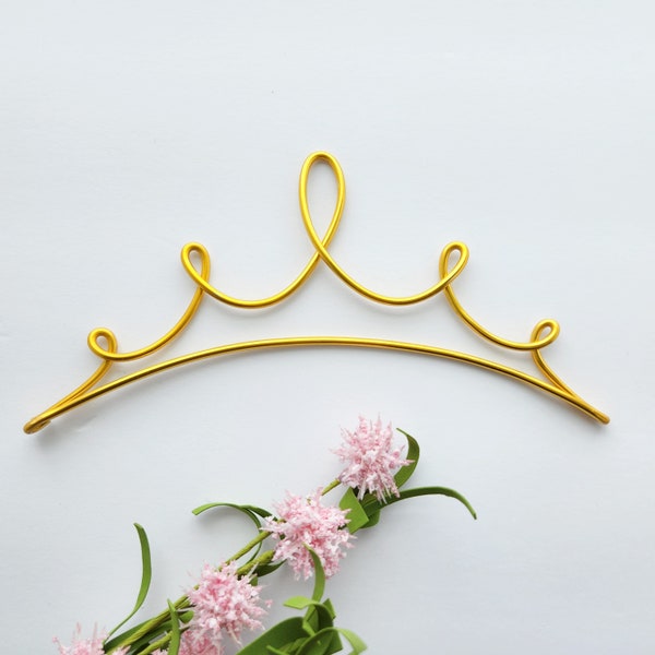 Tiara Crown Wire Wall Art Decor (Small and Medium) | Princess Room Wall Art | wire words accent tiara