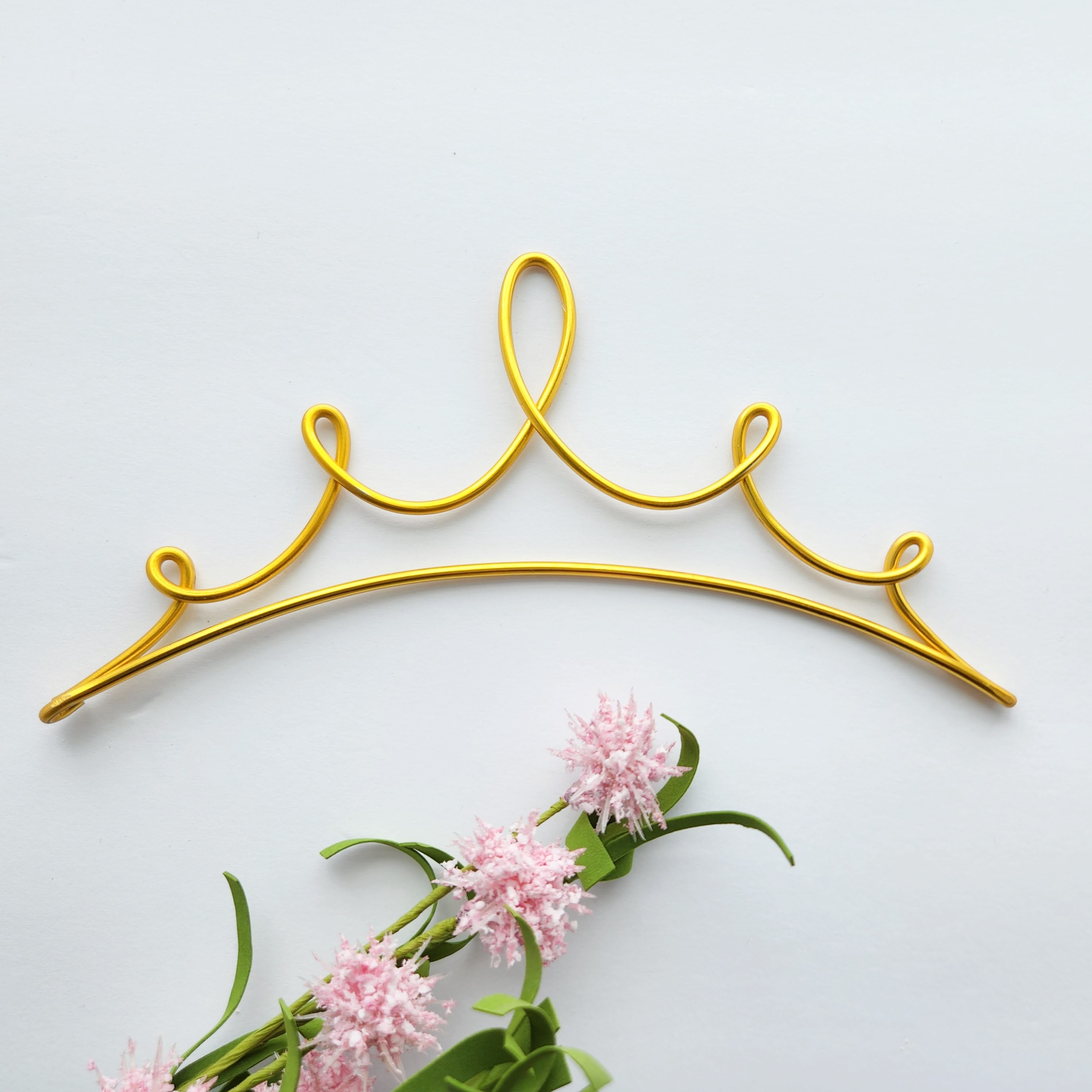 Small Elegant Gold Wire Crown with Red Accents Red Wire Tiara - Etsy main image 3