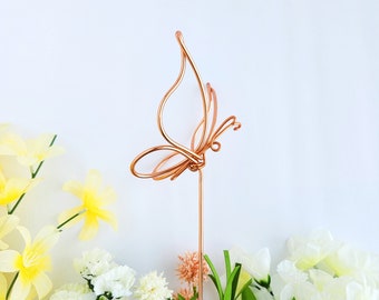 Butterfly Garden Stake | Handmade Wire Butterfly Garden Pick | plant accessory | garden décor | handmade gift for her