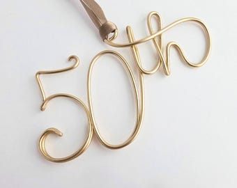 Personalized Wire Ornament | Birthday or Anniversary Ornament Gift