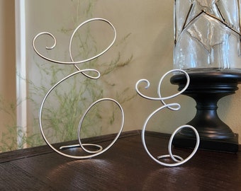 Custom Wire Letters A-Z Initial, sweetheart table | handmade wedding gift | personalized table decor