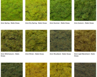 Static Grass- 2mm/4mm PGS Blends 10g-1000ml choose from 7 sizes