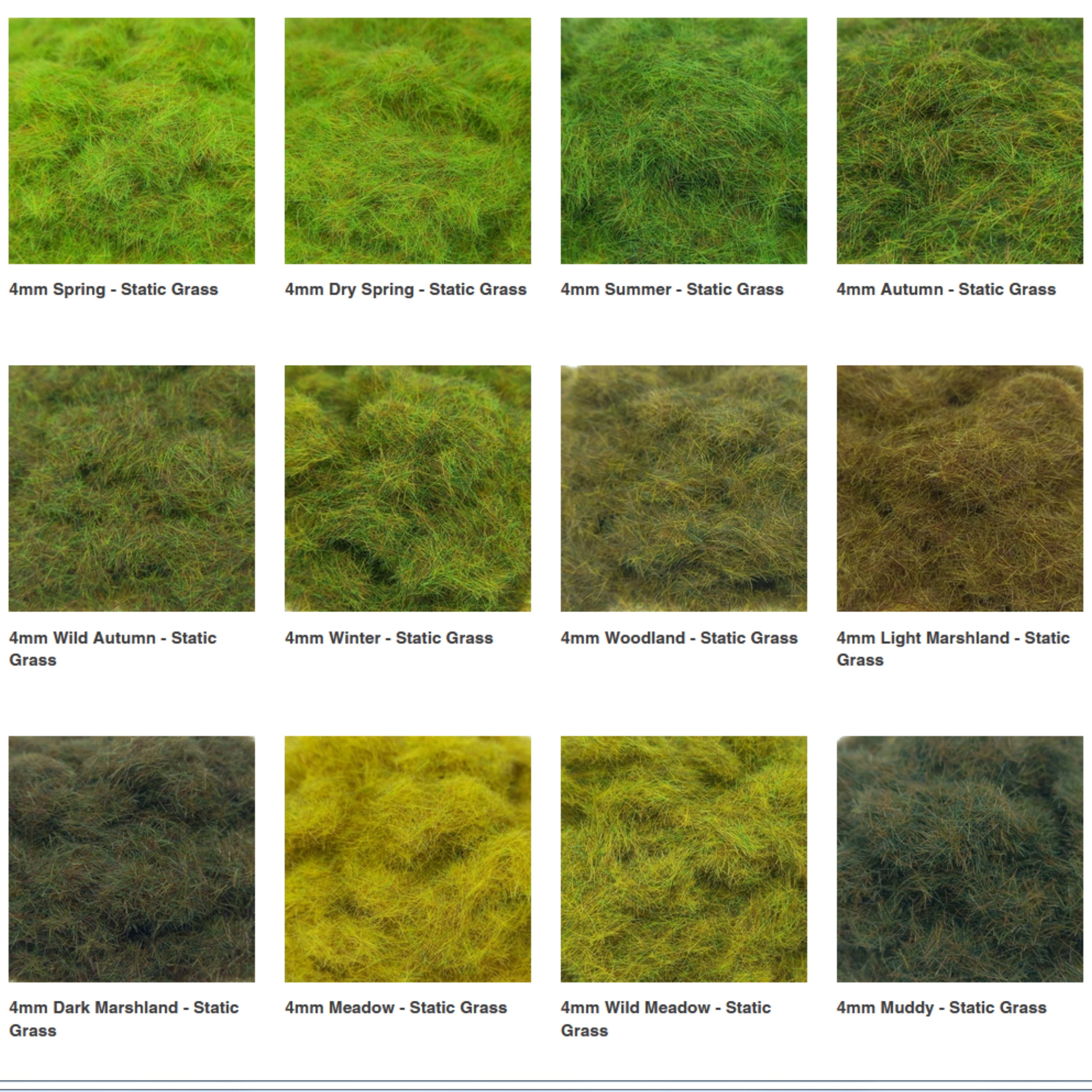 Static Grass 2mm/4mm PGS Blends 10g-1000ml Choose From 7 Sizes 