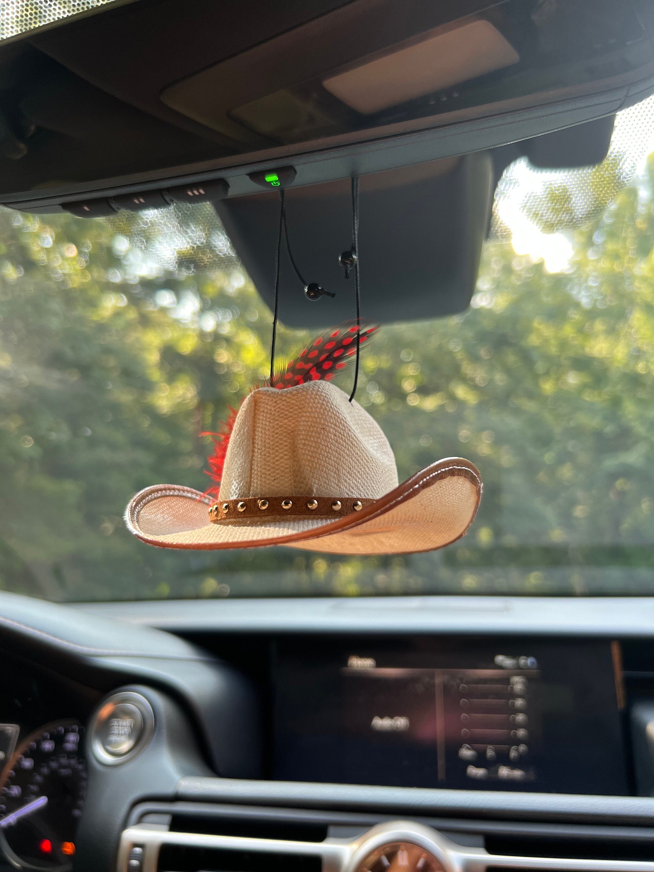 Mini Cowboy Hats Cowboy Hat Car Charm, Cute Hand-Painted Country