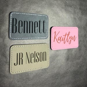 Personalized Name Patch – Engraved Name, hook and loop patch, 3x2 inch