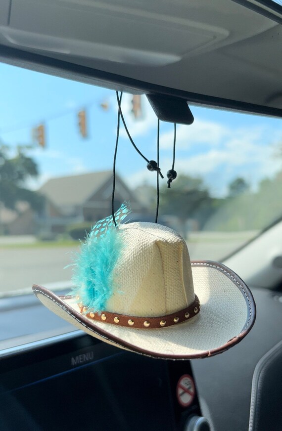 Cowboy Hat Car Hanging Decoration Add Your Initials Personalized