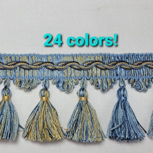 3 1/2" Poly Tassel Fringe- 24 Colors- By the Yard - SKU21416