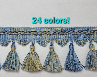 3 1/2" Poly Tassel Fringe- 24 Colors- By the Yard - SKU21416