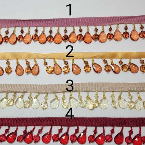 1' Bead Fringe 4 Colors by the Yard SKU40013 Etsy