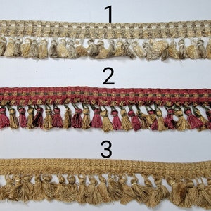 2 3/4" Braided Top Tassel Fringe- 7 Colors- By the Yard - SKU8891