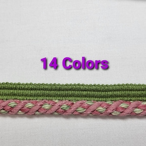 3/8" Check Cord w/Lip- 14 Colors- By the Yard - SKU21414