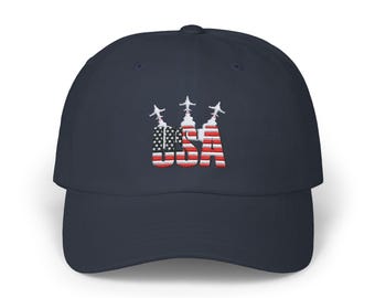 Patriotic Baseball Hat, USA Military Dad Cap, Fourth of July Gift, Veteran's Day Apparel