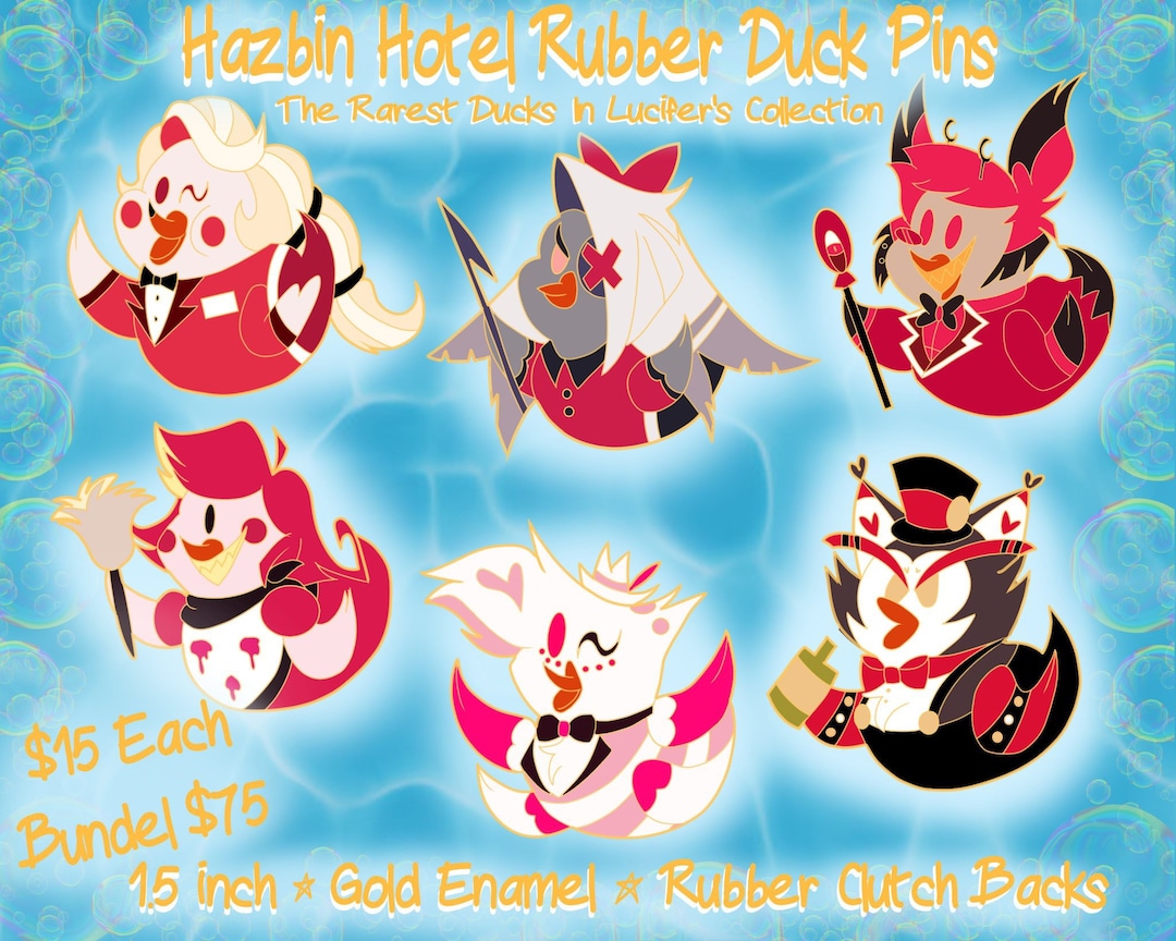 Hazbin Hotel Rubber Ducky Pins preorders - Etsy