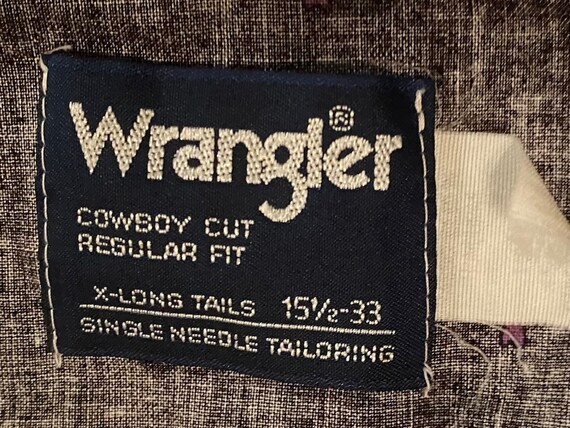 Wrangler denim button down shirt vintage regular fit x-long tails size  15-33 