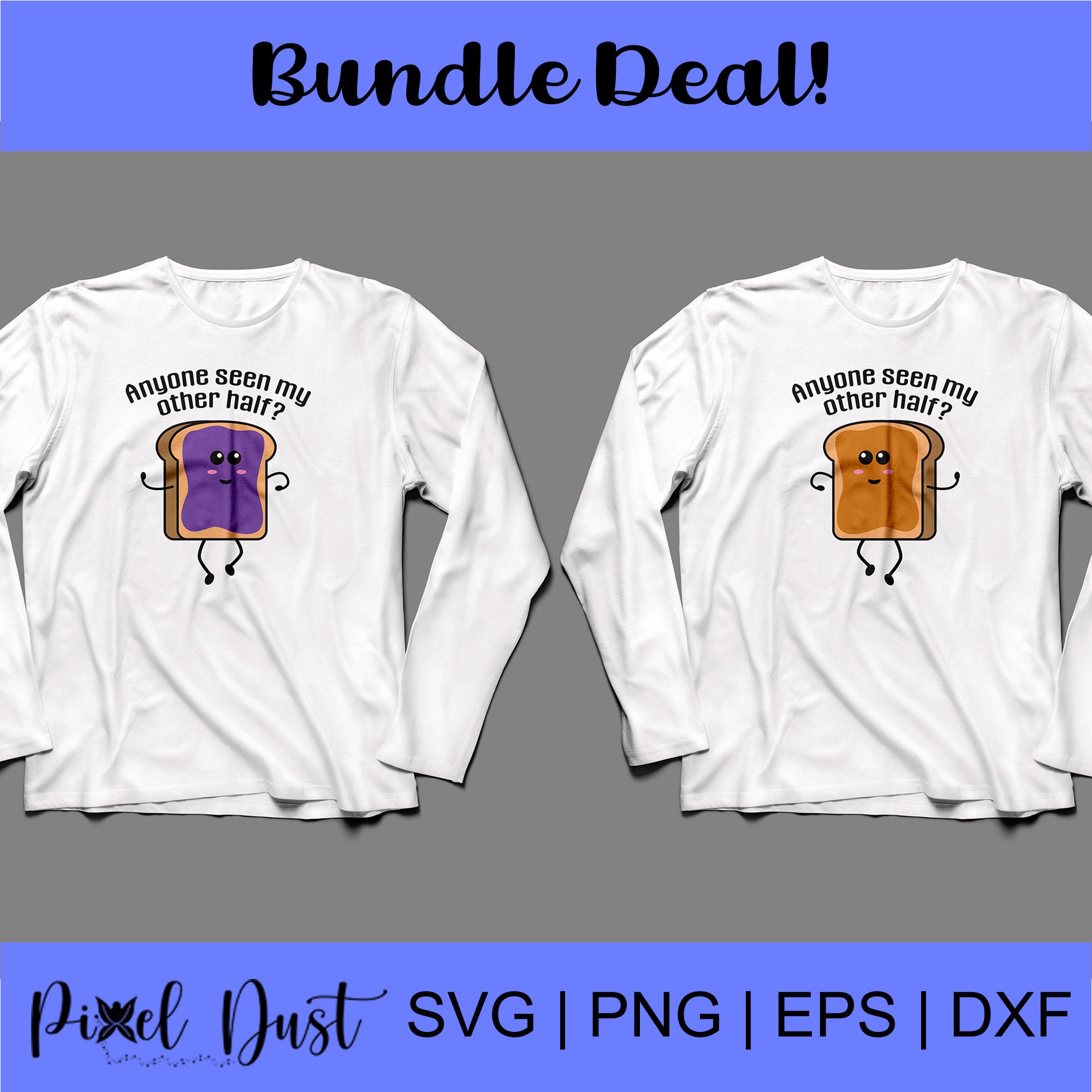 Peanut Butter and Jelly Graphic With Sayings in Svg Eps Png Etsy