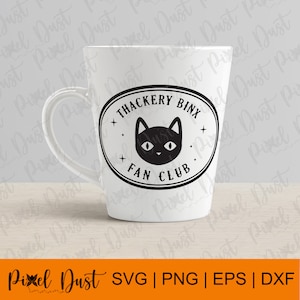 Hocus Pocus Thackery Binx Fan Club graphic, svg, png, eps, dxf, cut file, printable, stencil, die-cut, Cricut and Silhouette ready, instant digital download! Perfect for Halloween shirt, sweater, gift, home decor, prints, mugs, tumblers, and more!