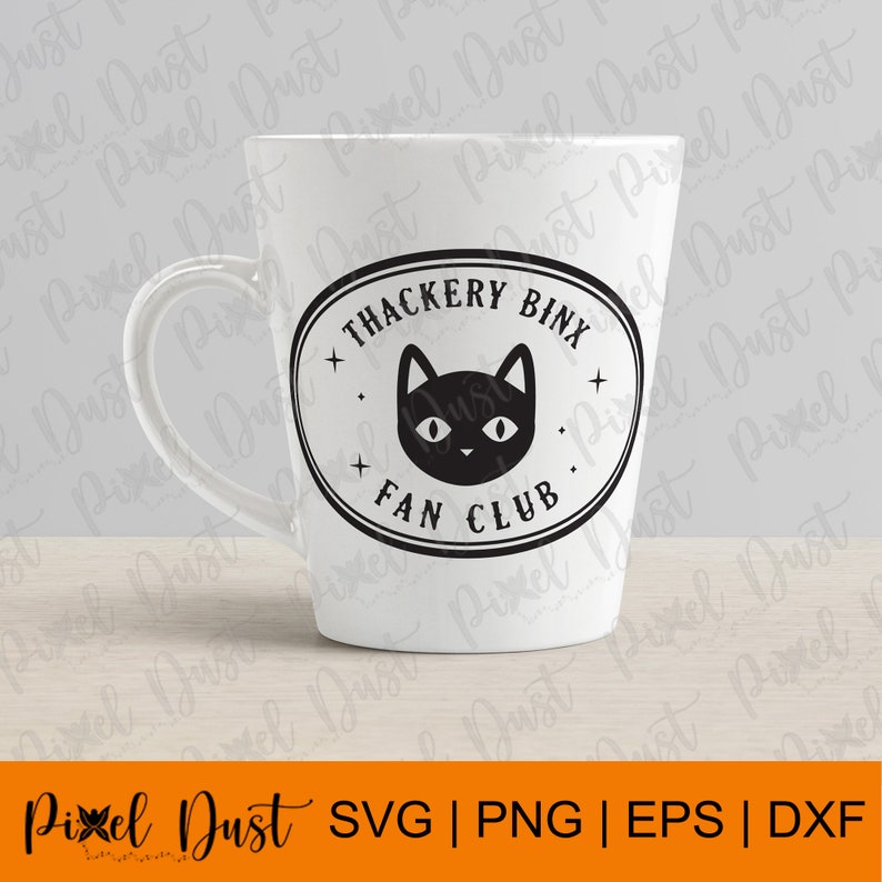 Hocus Pocus Thackery Binx Fan Club graphic, svg, png, eps, dxf, cut file, printable, stencil, die-cut, Cricut and Silhouette ready, instant digital download! Perfect for Halloween shirt, sweater, gift, home decor, prints, mugs, tumblers, and more!