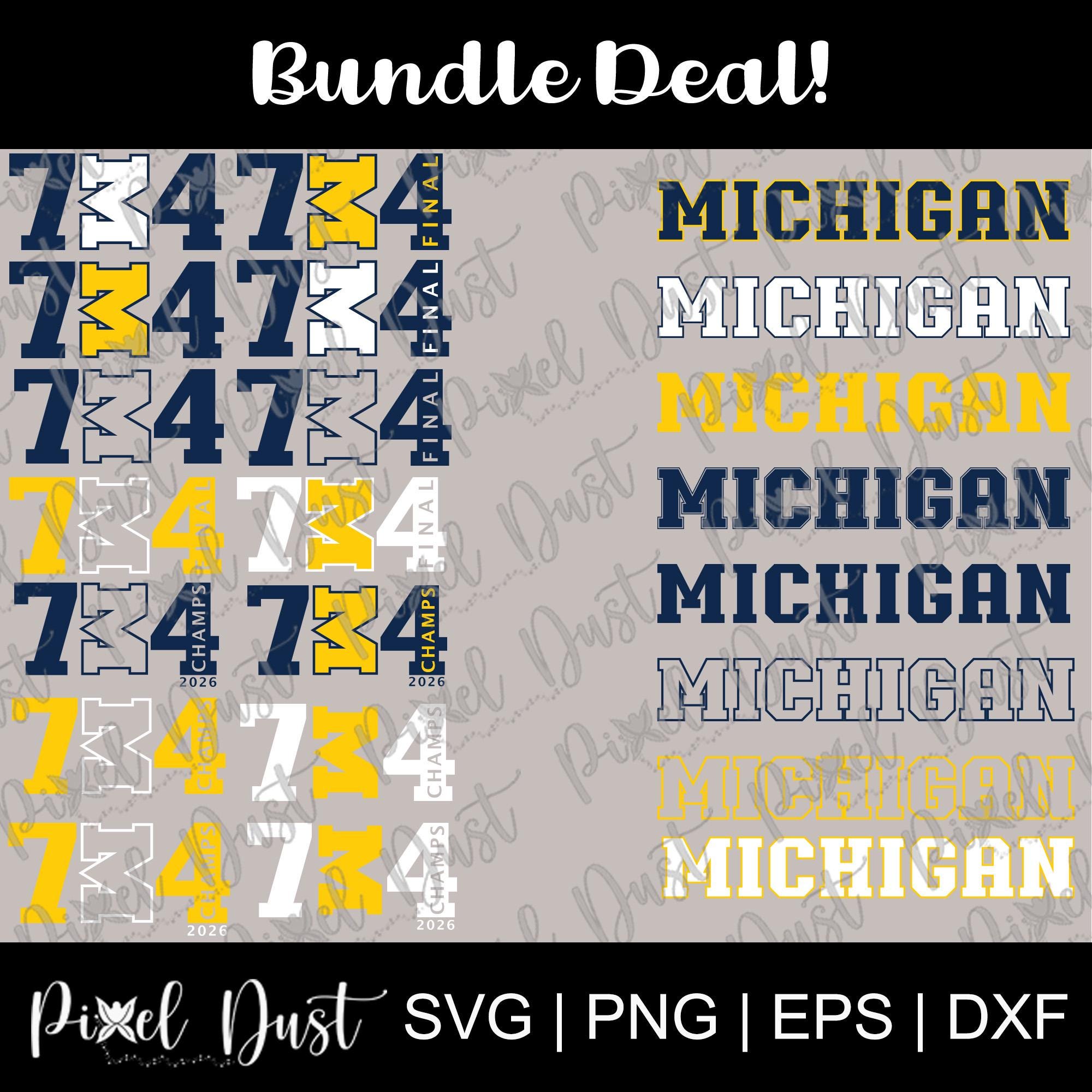 Michigan M Dxf File 734 U of M Michigan, Ann Arbor, Inspired Final Four and 2026 Champs ...