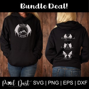 Bat boys fan club wingspan bundle, svg, png, digital file, Inspired by ACOTAR series, Rysand, Azriel, Cassian, Velaris, Sacred Mountain