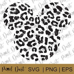 May include: Black and white leopard print heart shape design. This design is perfect for crafting projects, scrapbooking, and more.