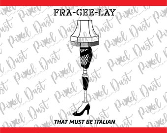 A Christmas Story leg lamp with prosthetic spin to a holiday graphic. svg, eps, png, dxf. Cricut, Silhouette. Cut file, printable, download