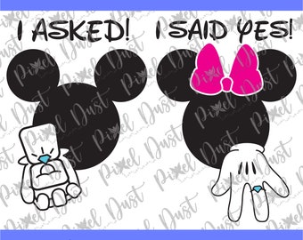 I Asked I Said Yes, Matching Shirts, Engagement Shirts, He asked, Wedding Gift, Honeymoon Shirts, Shirt set Matching Shirts, Wedding Gift