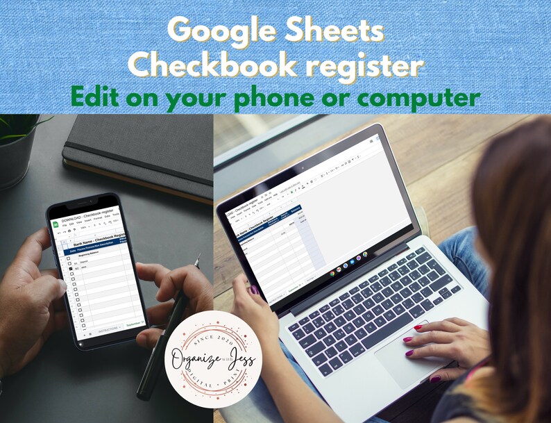 Check Register in Google Sheets With Formulas Budgeting Checkbook