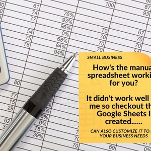 Monthly Spreadsheet | Small Business Spreadsheet | Google Sheets | Simple Design | With Formulas | Auto Calculates