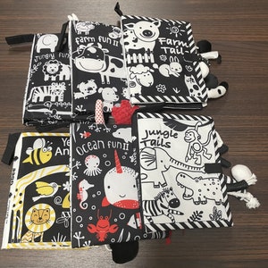 Livre De Luxe De Bebe De Contraste Eleve Sous La Mer Livre Etsy Canada