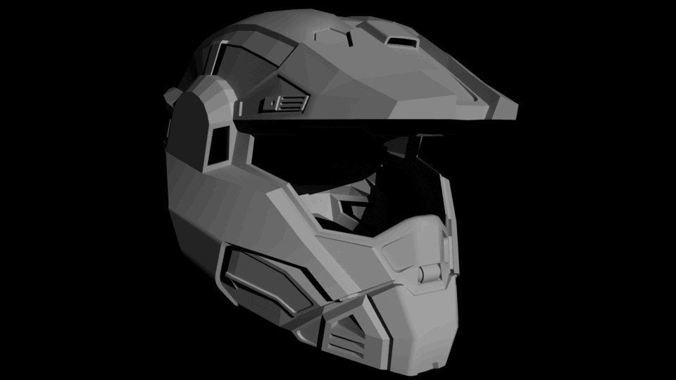 Halo Reach Commando Helmet Concept 3D Model for Printing Etsy Canada