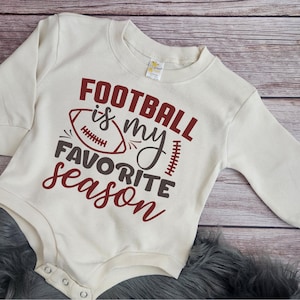 Football sister shirt, oversized baby romper, game day outfit, baby bubble romper, baby football outfit for girls, football outfit baby girl