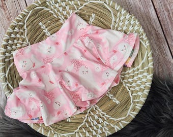 Toddler girls ghost outfit, pink halloween bummies, toddler halloween outfit for spooky birthday party, handmade clothing for baby girl