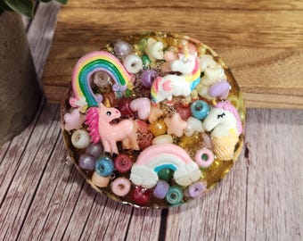 Unicorn & Rainbow Picky Pad: Reusable Fidget Toy with Remelt Kit