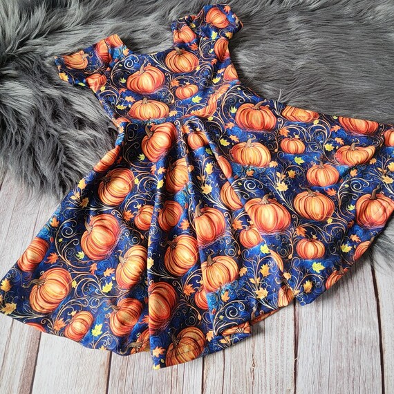 Girls Thanksgiving Dress, Autumn Pumpkin Twirl Skirt, Infant Fall Outfit,  Family Pictures Dress, Girls Bell Bottom Pants, First Birthday Set - Etsy