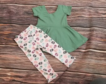 Girls easter outfit, easter leggings kids, easter egg outfit for girls, big girls clothing, big girls easter dresses, easter gift for teens