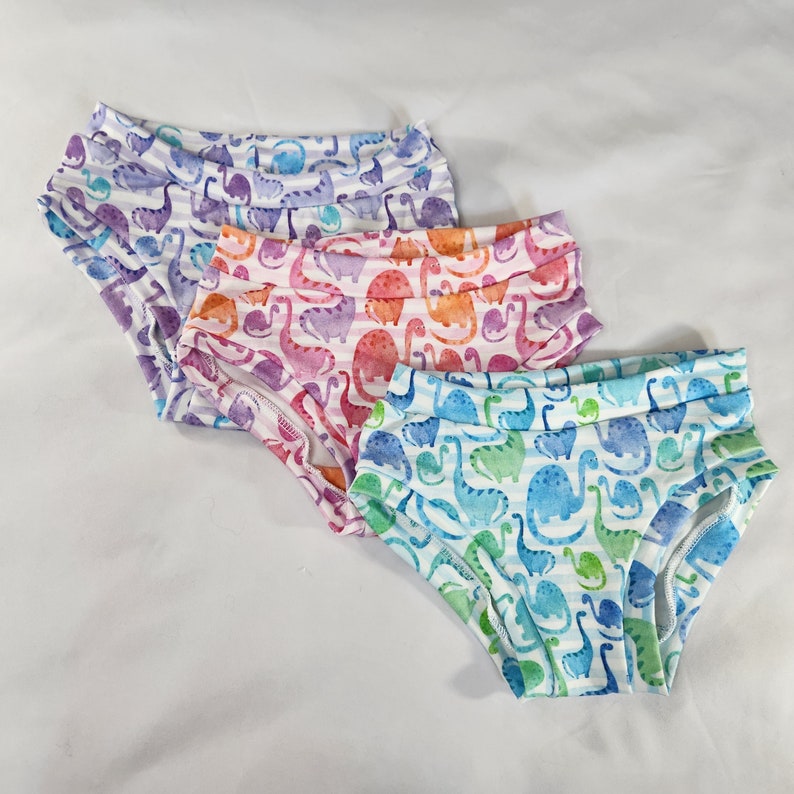 Dinosaur underwear for boys, bamboo underwear for girls, boxer briefs for boys, sensory friendly underwear, toddler underwear, dinosaur kids image 1