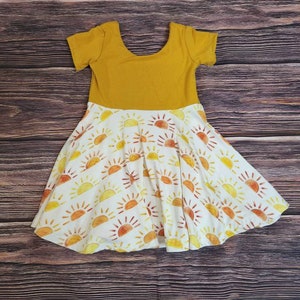 Sunshine Print Twirl Dress: Sensory Friendly Baby Girl Outfit