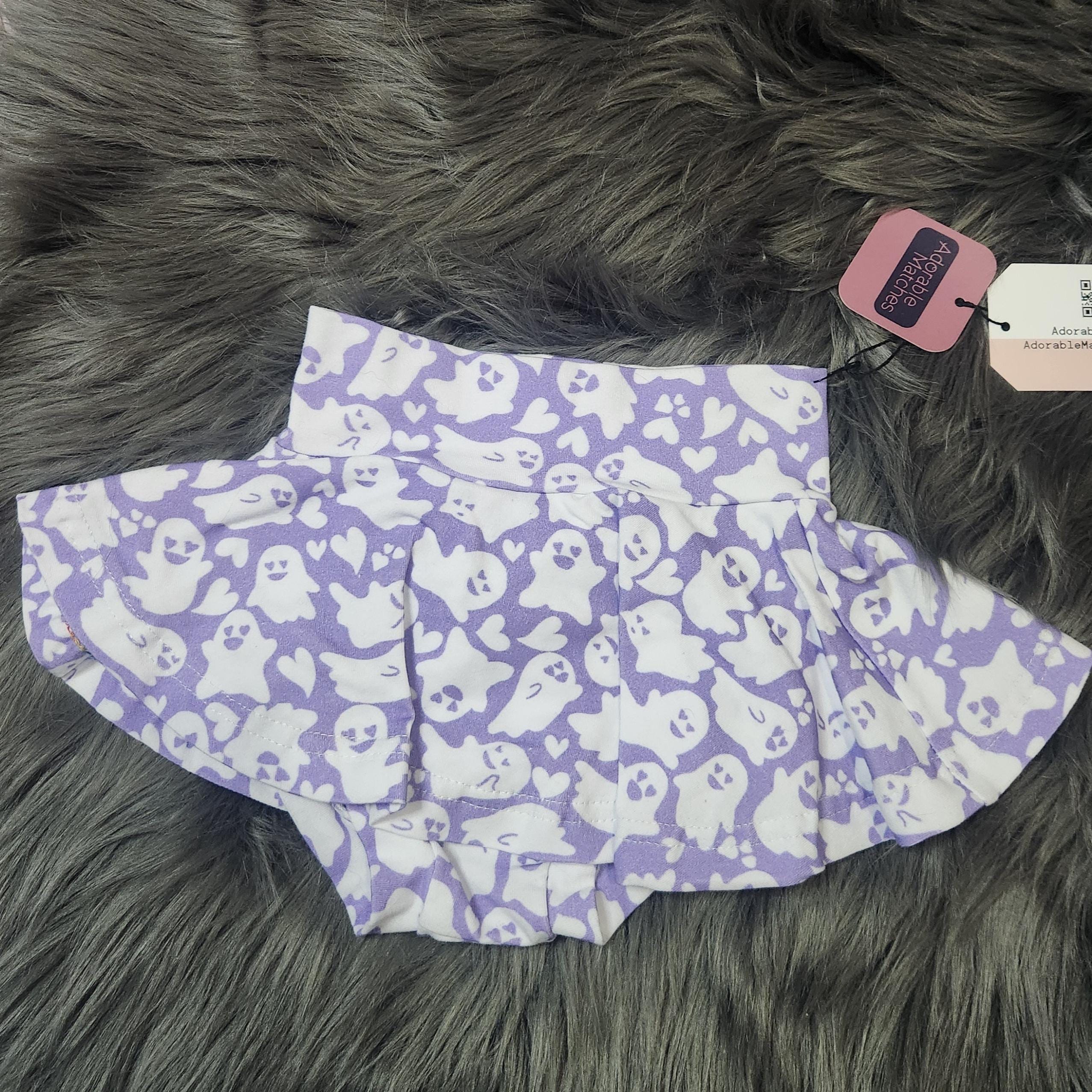 Toddler girls ghost outfit, halloween bummies, toddler halloween outfit for spooky birthday party, handmade clothing for baby girl bummies