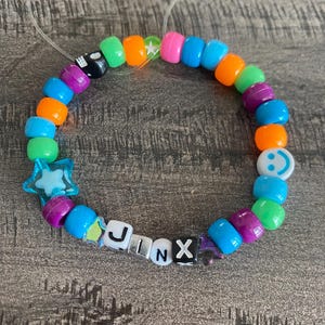 Arcane leage of legends/ beaded bracelet/ Jinx/Vi/violet/ jewelry/ gift ideas/ tv show/ character/
