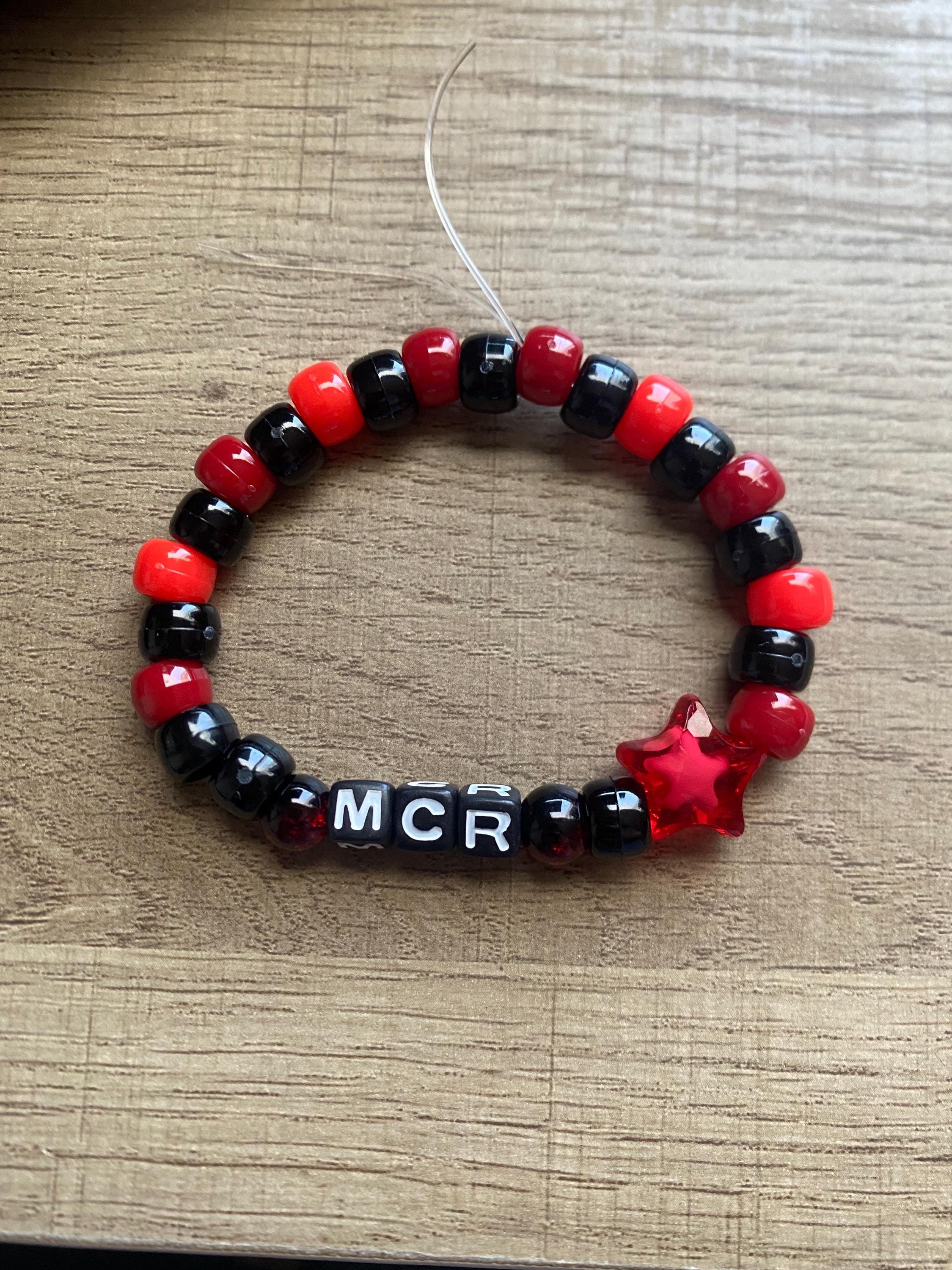 My Chemical Romance/ MCR Beaded Bracelets I'm Not Okay/ Black