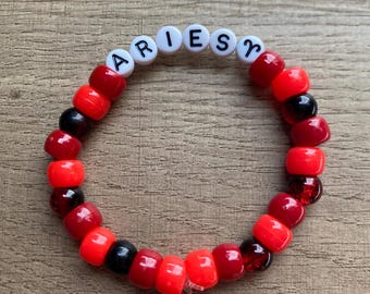 zodiac sign beaded bracelets/ Aries/ Scorpio/ Libra/ Leo/ Cancer/ Capricorn/ Taurus/ Virgo/ Sagittarius/ Aquarius/ Gemini/ Pisces/ star sign