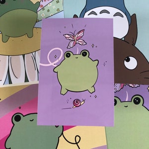 Stampa di rane del bosco di Bug Friends, A6