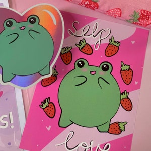 Frosch der Selbstliebe A6 Druck/ Postkarte